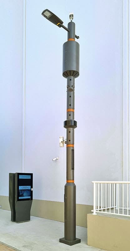 Smart pole with display