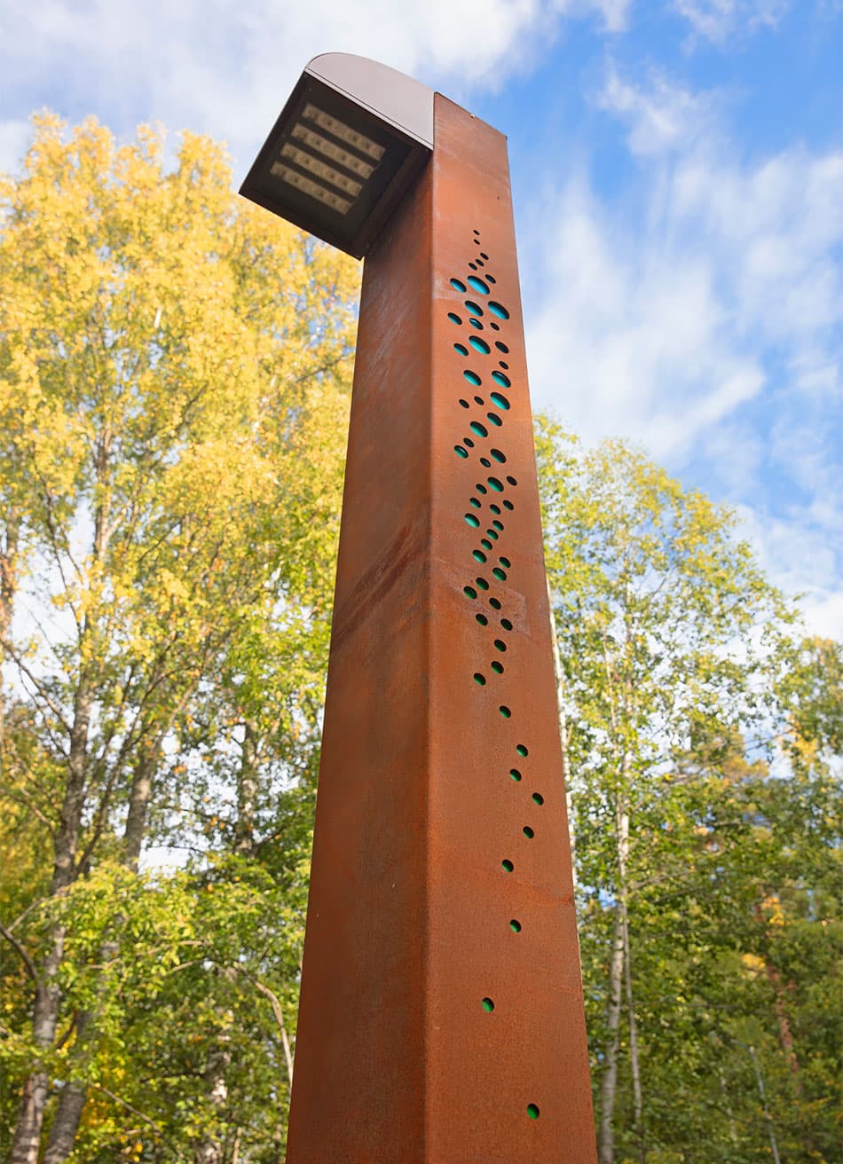 tehomet lightingpole finland jyvaskyla park 2021